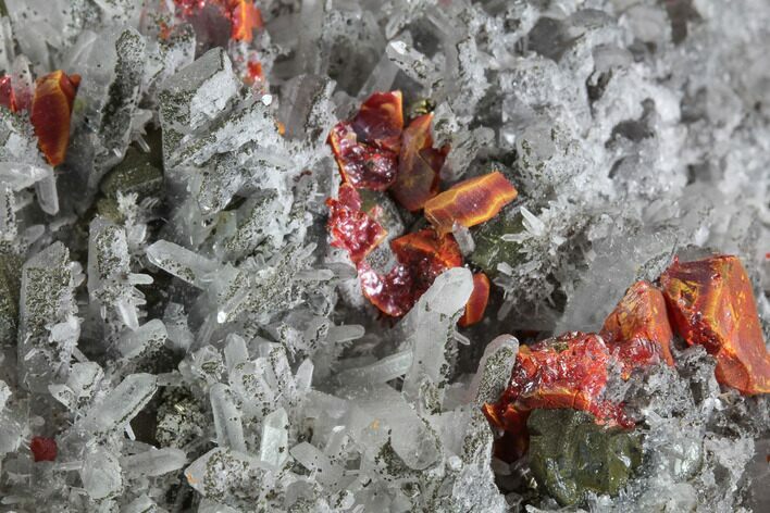 Realgar, Pyrite On Quartz - Peru #89357